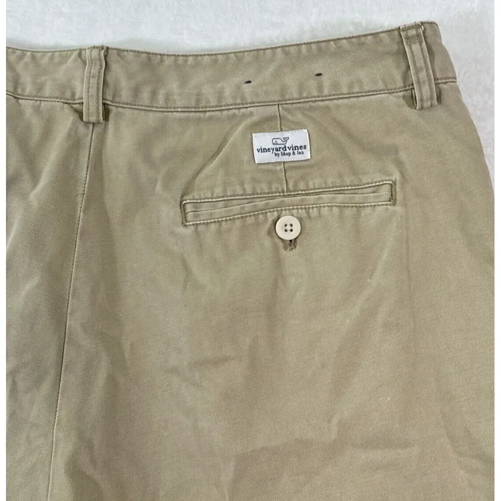 Vineyard Vines Club Short Mens Size 35 Khaki 100% Cotton 8.5